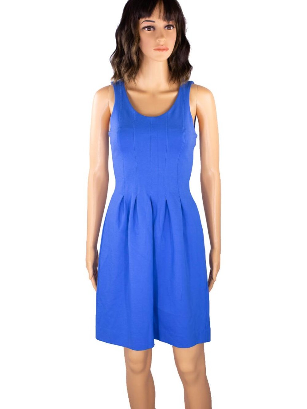 J.Crew Ponte Fit and Flare Dress Cobalt Blue Size 00 NWT Sleeveless Zip Back